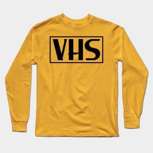 VHS Logo in Black Long Sleeve T-Shirt